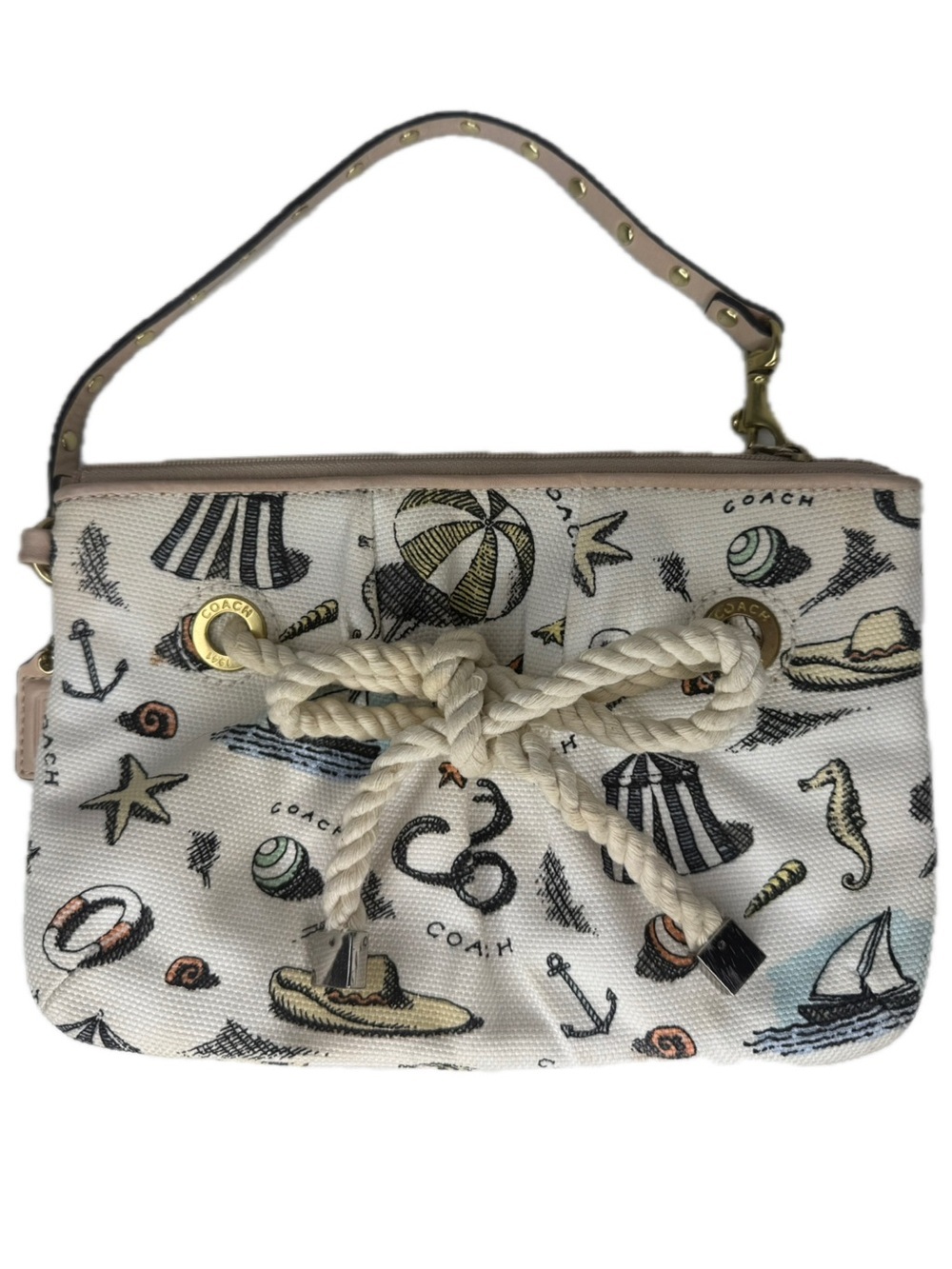 Coach Limited Edition 2010 Pierre Le Tan Large Beach Rope Wristlet